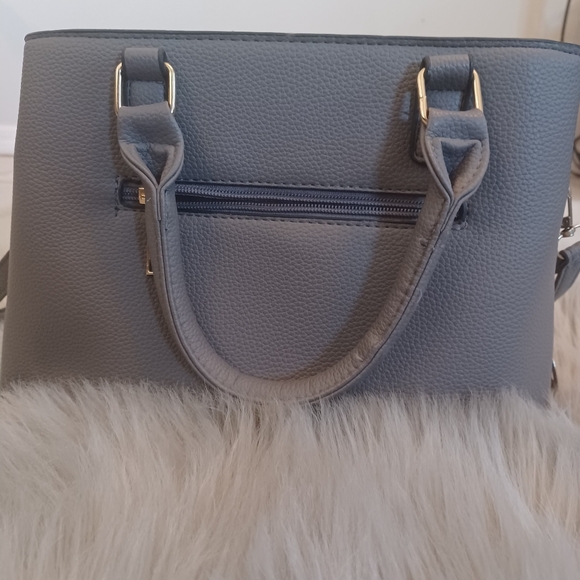 SOLD M - Gray Fashion Satchel Purse Handbag - Picture 2 of 11